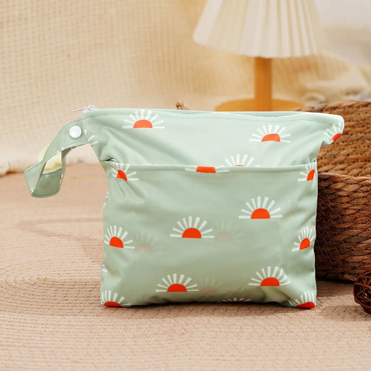 Elinfant 1PC Handbags dry and wet for bathing suits, towels, multipurpose diaper bag with zipper, travel bag