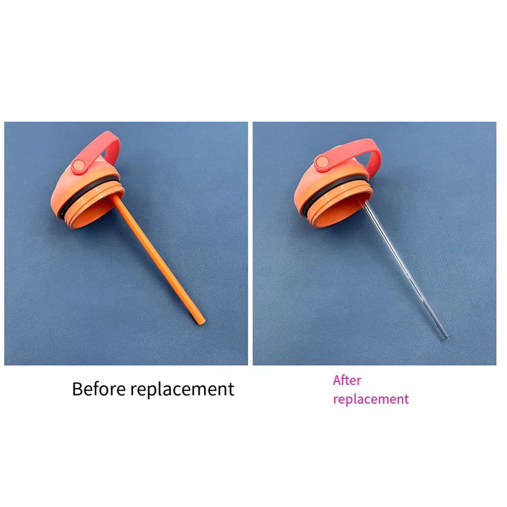 For Owala Swap Compatible Transparent Straw Replacement for 30OZ 40OZ Bottles with Cleaning Brushes for Daily Use