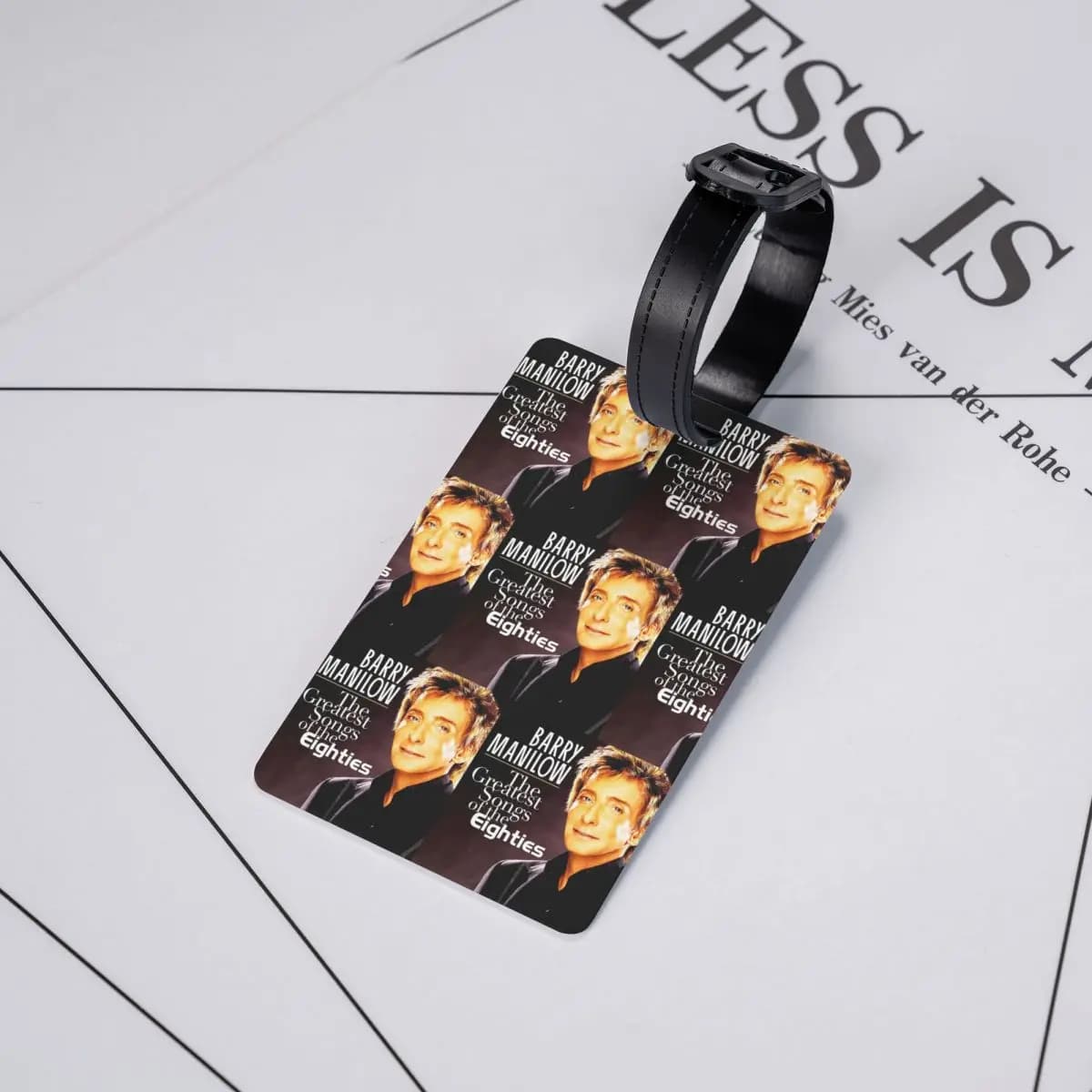 Etichette per bagagli del famoso musicista Barry Manilow, accessori per valigie, etichetta per bagagli da viaggio, porta etichetta con nome, indirizzo e ID