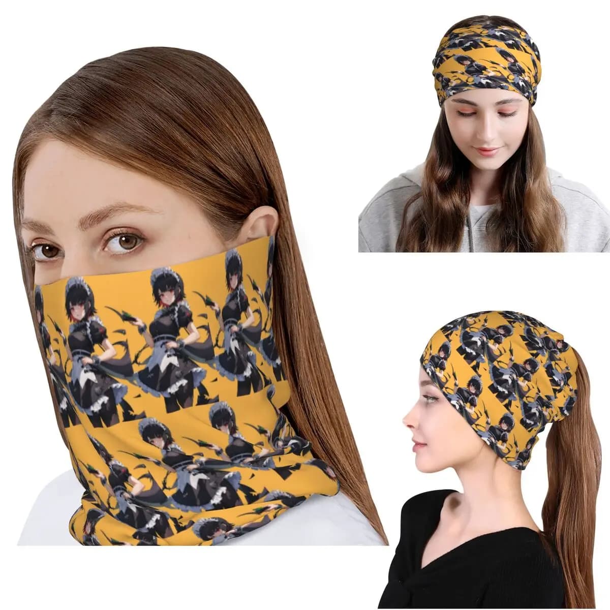 Ellen Joe Zenless Zone Zero Bandana Neck Gaiter Wrap Mask Scarf Multi-use Headwear Beanies Hat Unisex Adult Winter