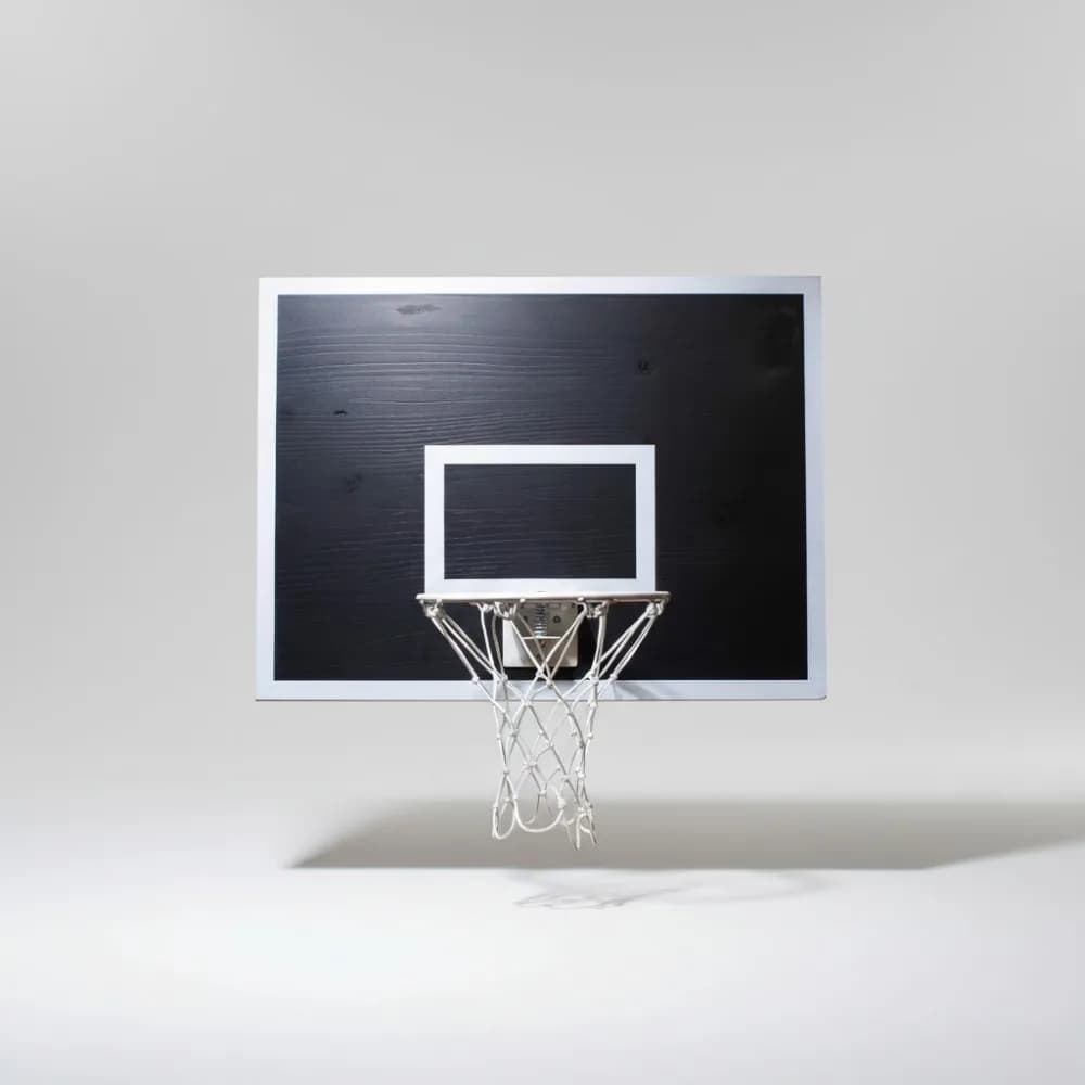 Set mini basket basket with 9" basket and 5 balls, solid wood wall support, sports furniture for family fun