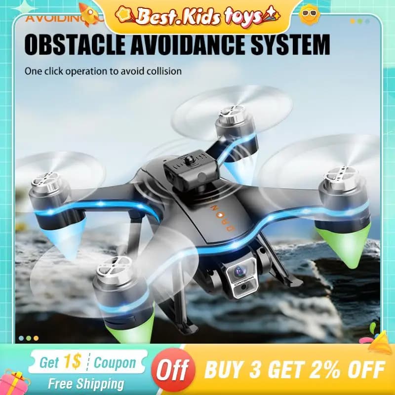 2.4G RC LED Drone aereo ad alta definizione Evitamento ostacoli Quadcopter professionale Aereo telecomandato Giocattolo per bambini all'aperto Regalo