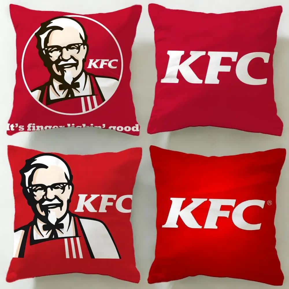 Federa per cuscino della marca fast food Kentucky Fried Chicken, morbida e facile da lavare – versatile per divano, letto, viaggi e ufficio