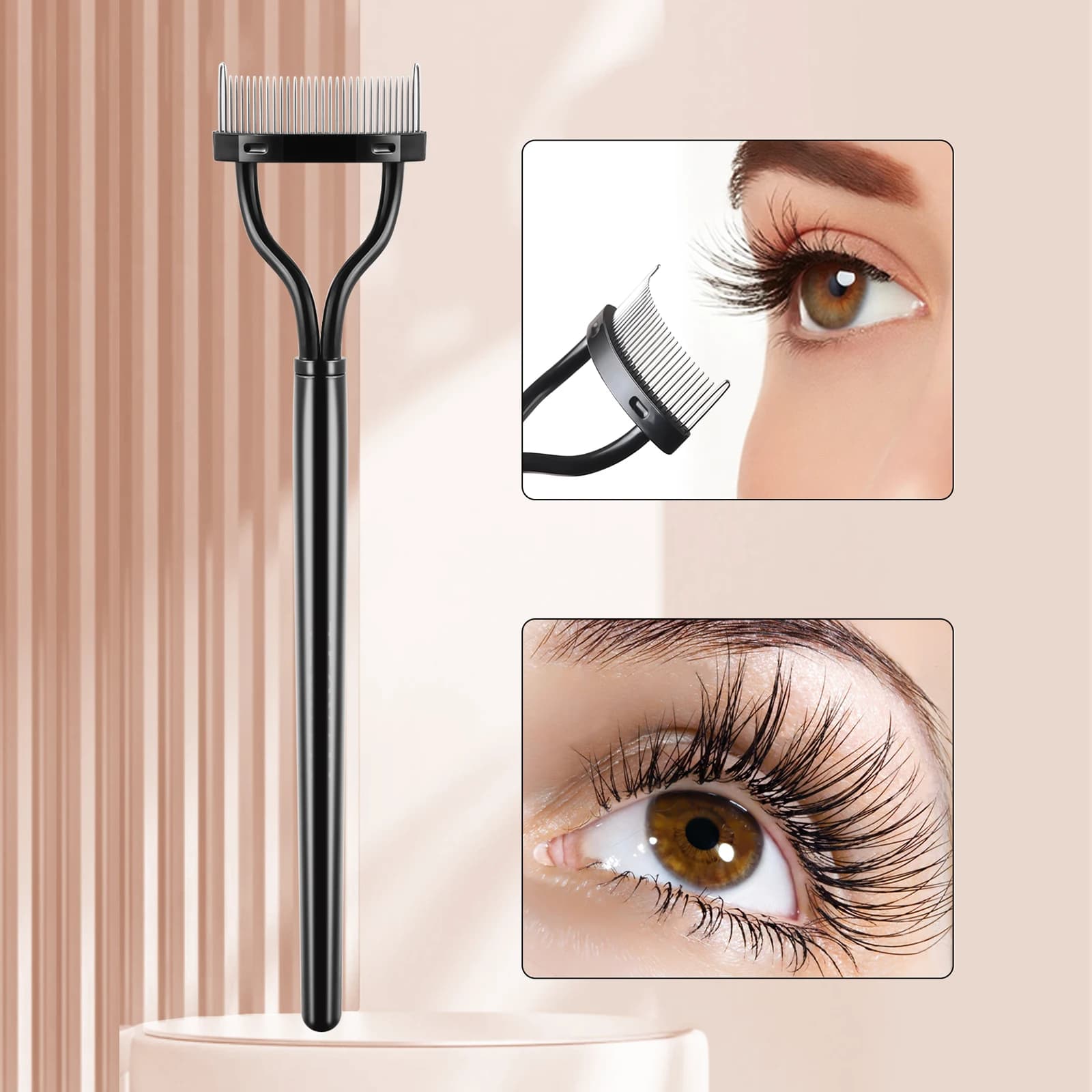 Folder Stainless Steel Eyelash Separator Metal Folder Eyelash Brush Pettine Mascara Curl Beauty Makeup Cosmetic Tool