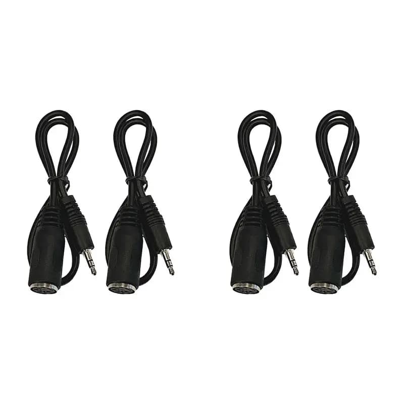 Confezione da 4 adattatori MIDI di tipo A da 3,5 mm con cavo da 20 pollici, linea audio
