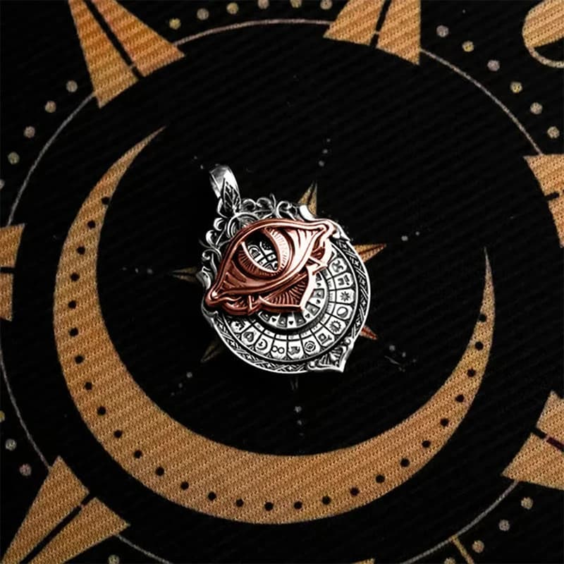 Ciondolo Vision dei tarocchi - Collana con occhio che tutto vede, ciondolo simbolo della carta dei tarocchi, gioielli per divinazione mistica, guida spirituale