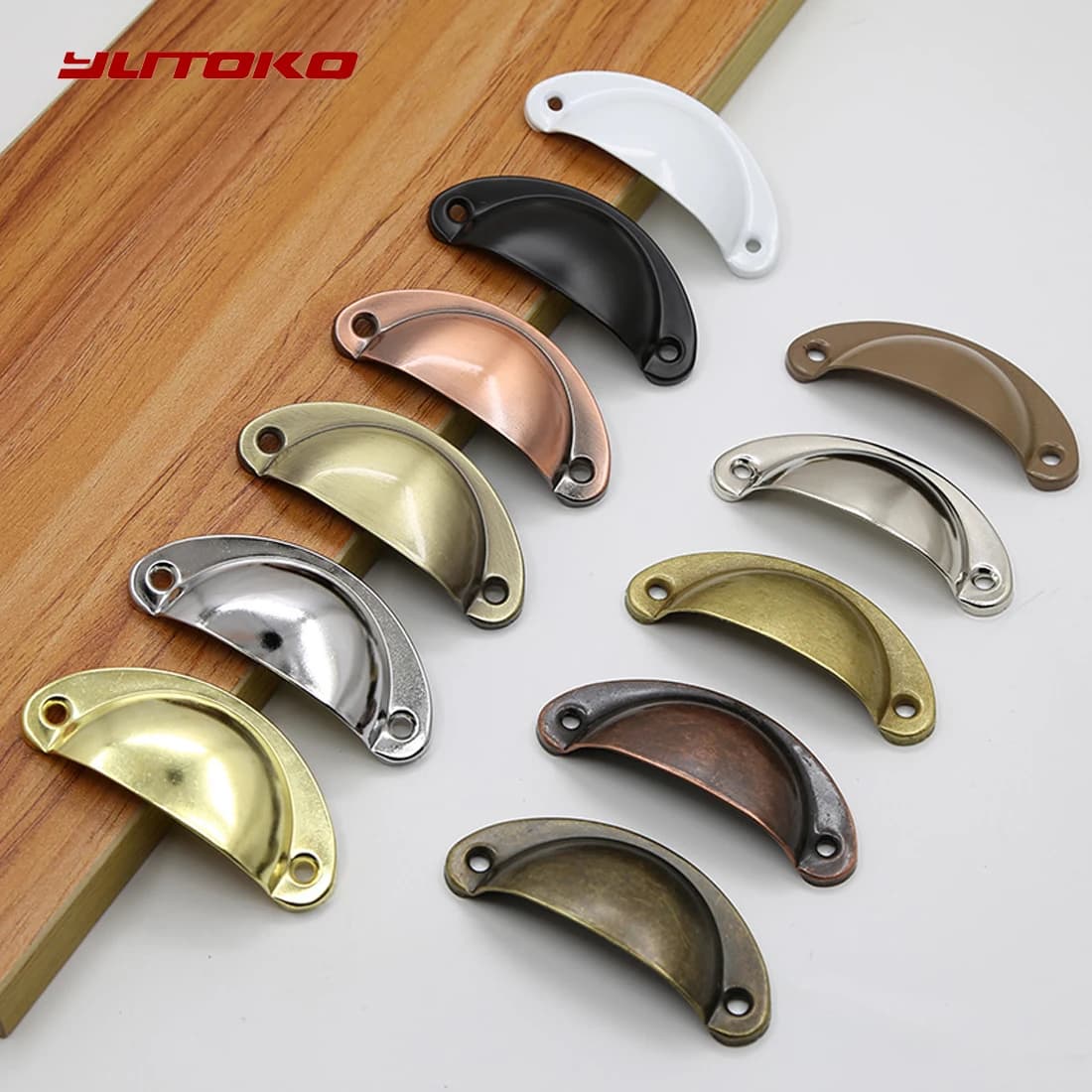 1/6/12 pezzi maniglie per cassetti armadio maniglie a conchiglia mezzaluna armadio da cucina manopole per porte dell'armadio manopole per cassetti vintage hardware