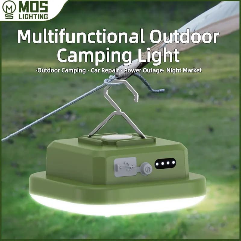 MOSLIGHTING Outdoor Camping Lantern Quick Charge Portable LED Projector Tent Torch Power Break Emergency Work Lighting