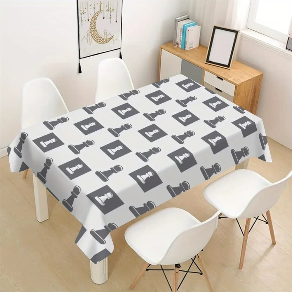 1 piece of chess set. Want to add a cute atmosphere to your holiday party? This tablecloth with cute patternsxzj