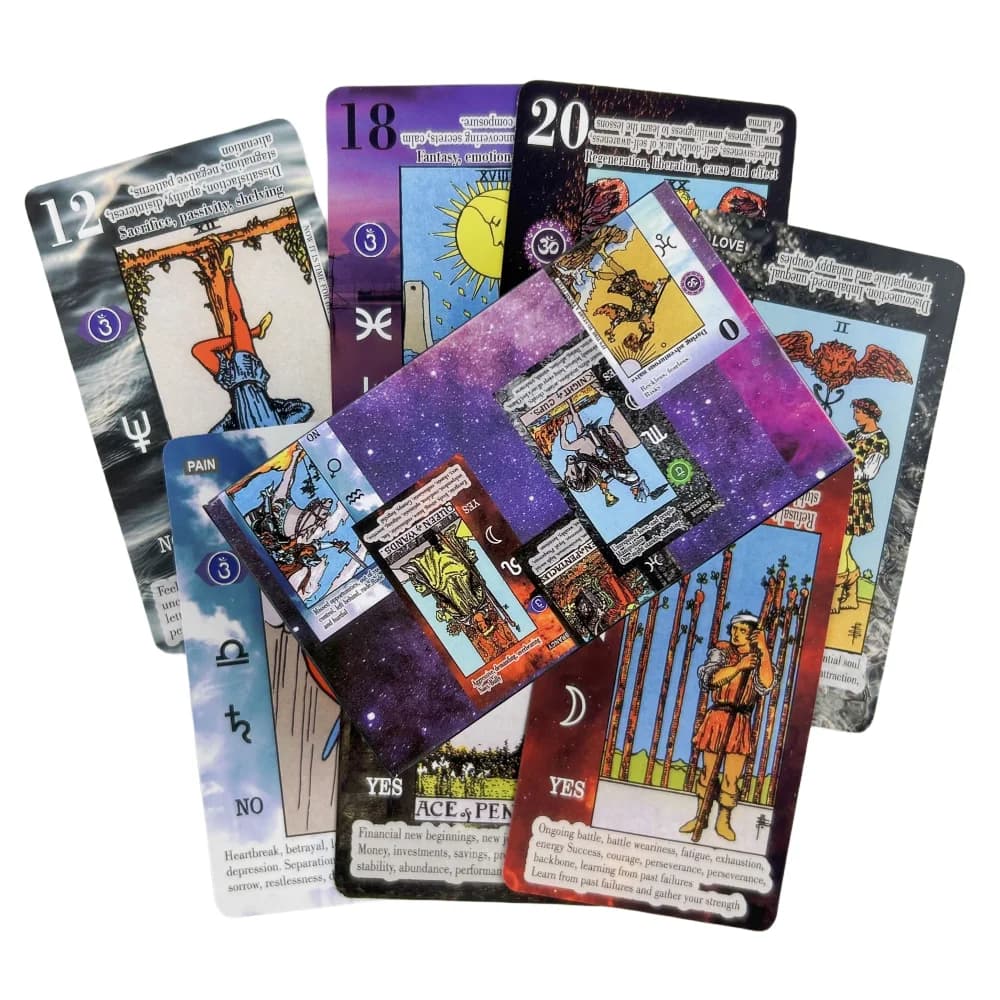 Carte dei Tarocchi Portafortuna di Rider, Mazzo per Divinazione e Previsione del Futuro, Gioco da Tavolo per Intrattenimento, Edizione per Feste
