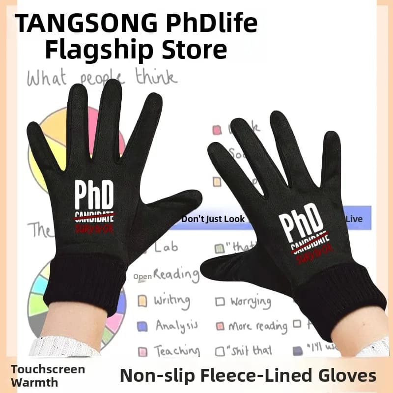 Unisex Winter Cycling Gloves with Pile and Touchscreen Lining, Creative Gift for Degree, Hot Gloves and Fashion for Bikes