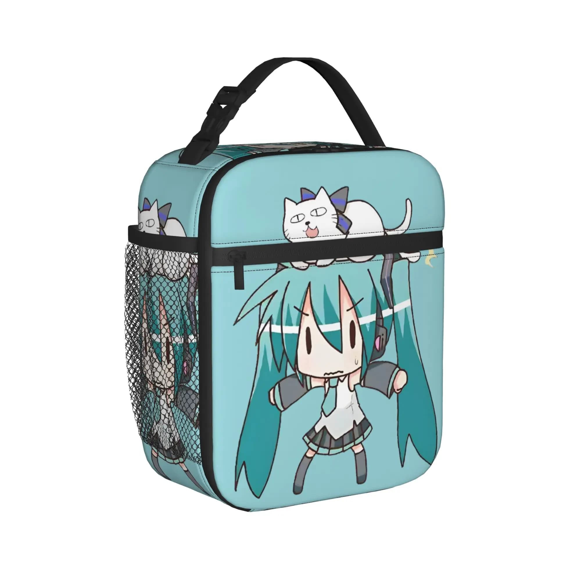 Borsa termica per il pranzo Hatsune Miku, grande contenitore per il pranzo, borsa termica, borsa per il pranzo, scuola, picnic, uomini, donne