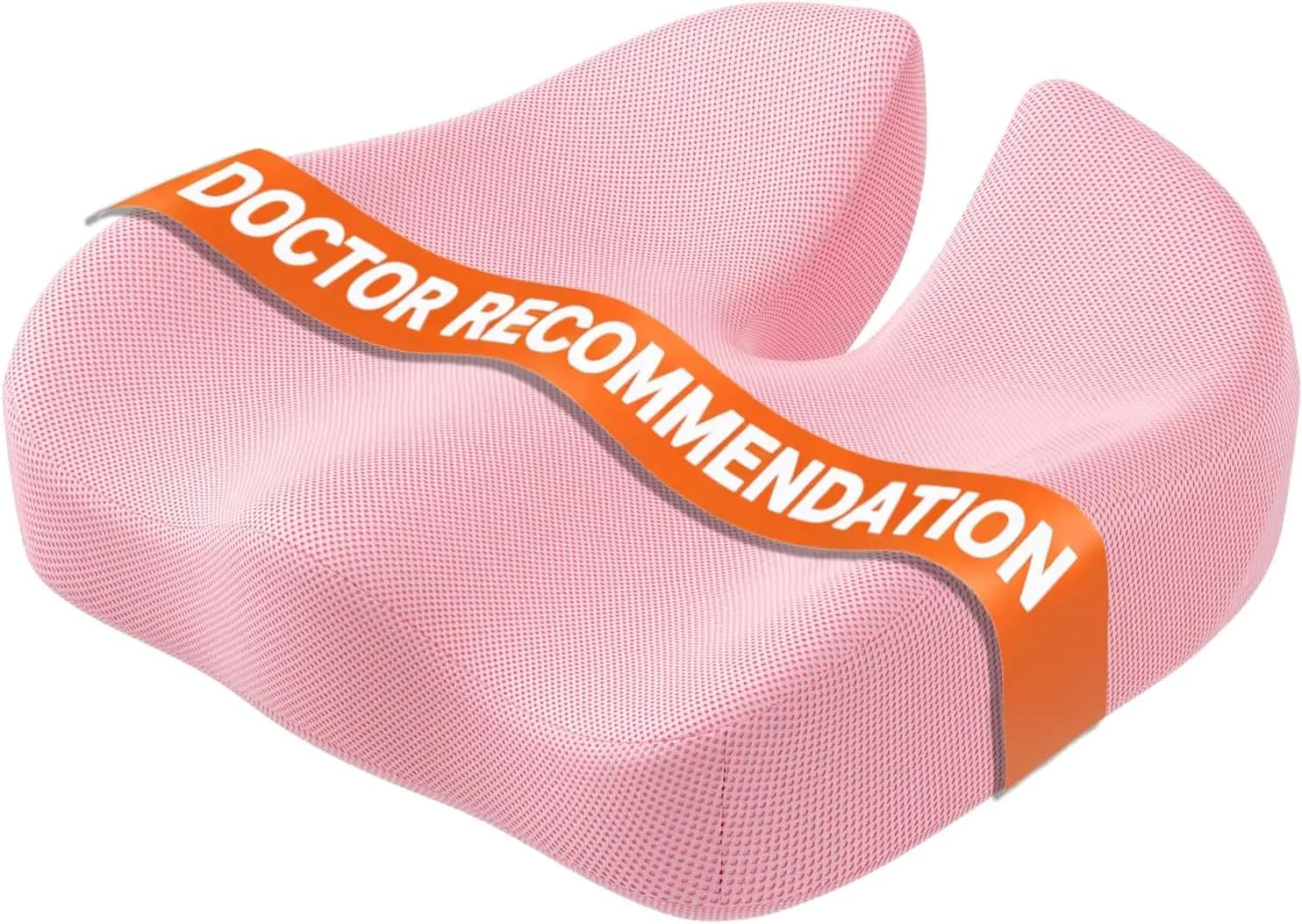 Cuscino per Sedia in Memory Foam Extra Large, Ergonomico per Sollievo dalla Pressione e dal Dolore Sciatico, Rosa
