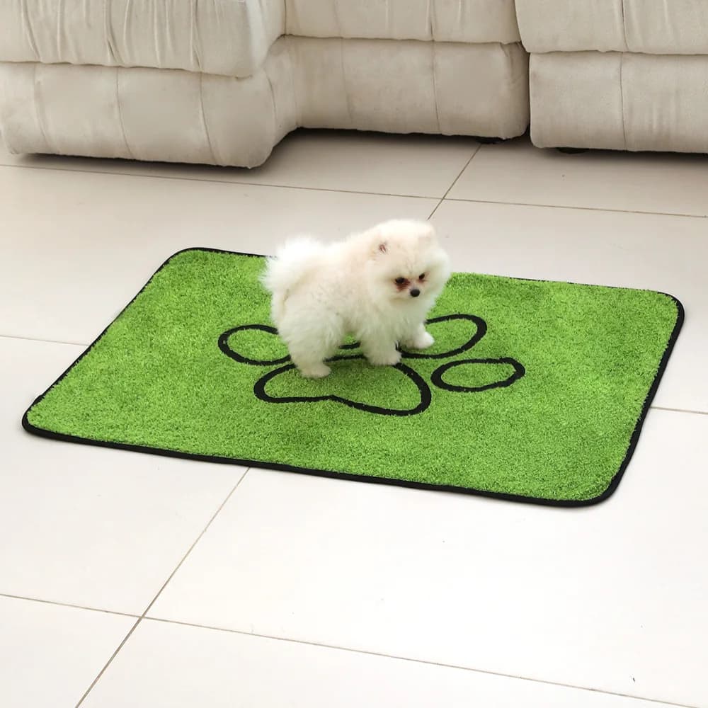 Nuovo Tappetino Assorbente Antiscivolo per Animali Domestici, Tappeto in Erba Artificiale per Cani e Gatti, Resistente all'Usura, Lavabile, Coperta per Divano