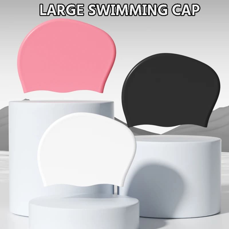 Silicone long hair swim cap elastic durable swim head for women and men
