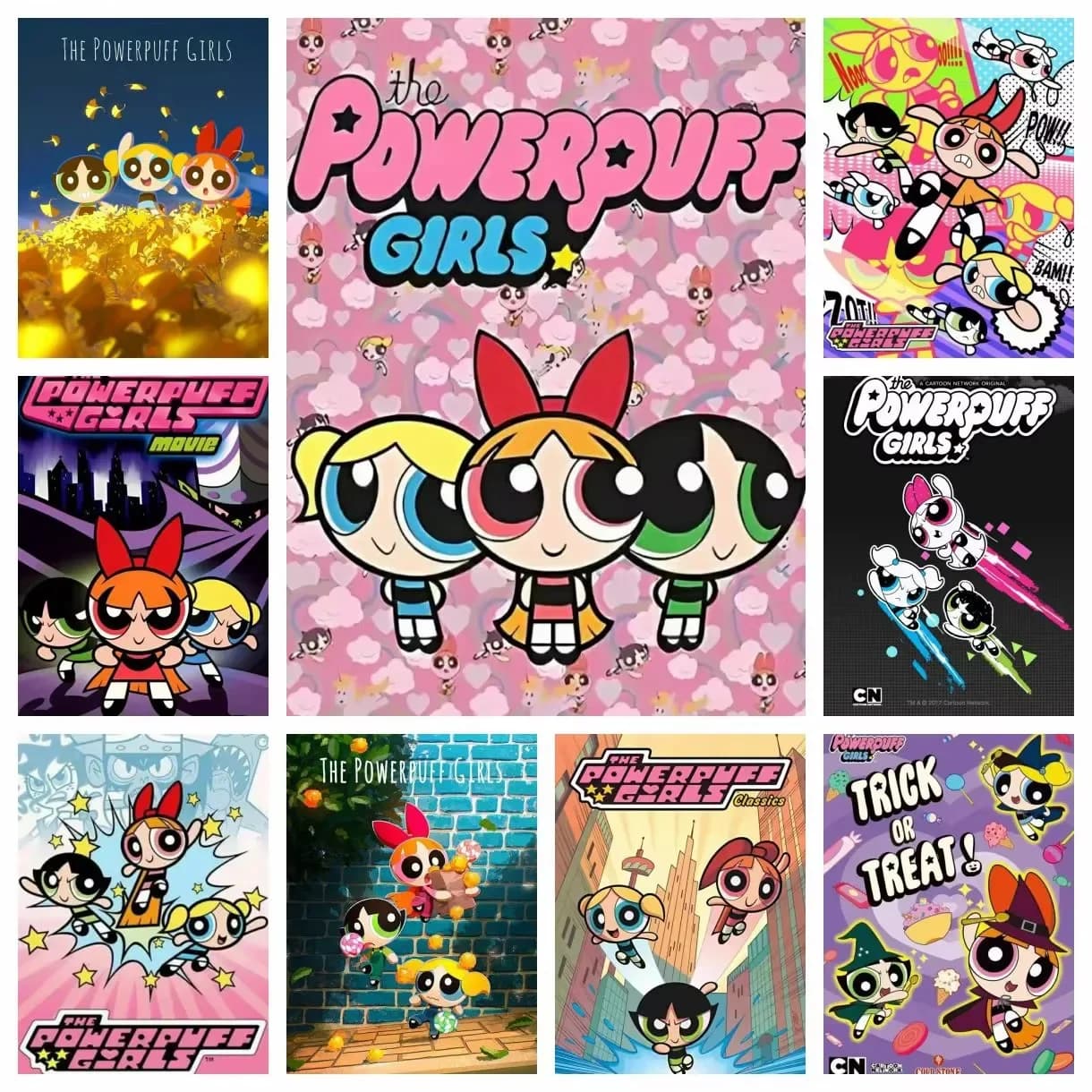 Diamond Painting Classic Cartoon The-P-Powerpuffs Cute Anime Diamond Mosaic Handmade Art Exquisite Creative Gift Home Decoration