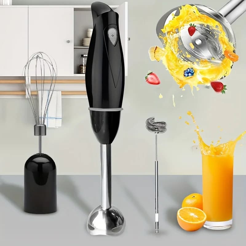 3 1 Frullatore elettrico portatile 600W per uso domestico Veloce Facile da pulire 6 lame Frullatore manuale Cucina ABS Cucina Veloce Facile da pulire