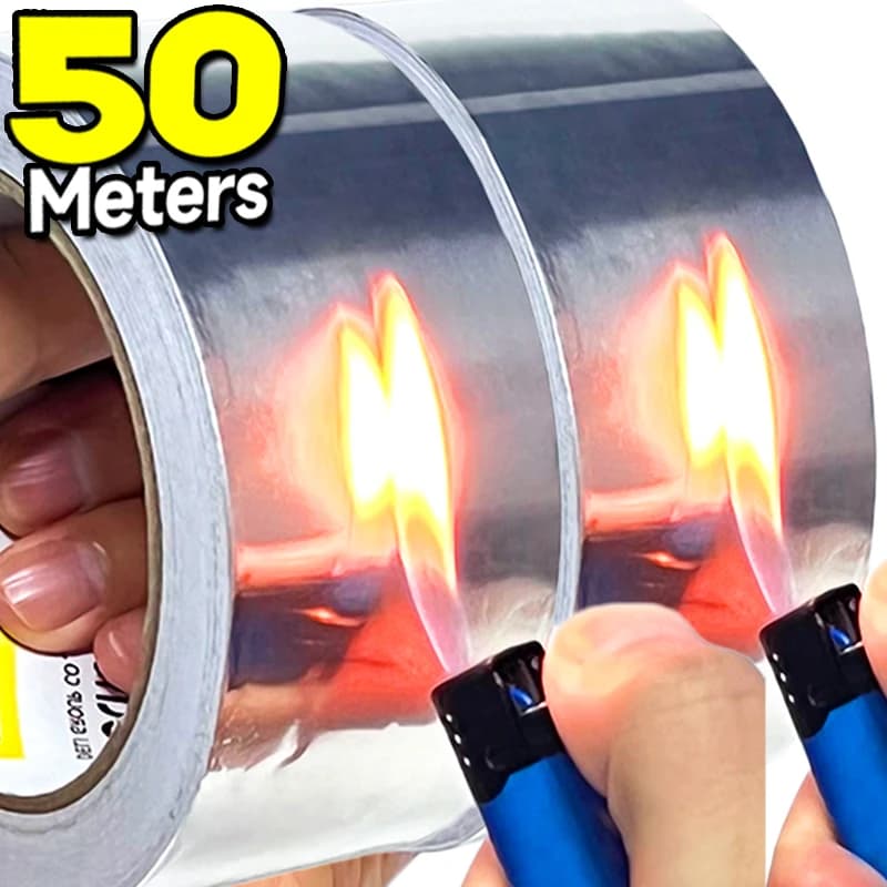 Nastro in foglio di alluminio Argento Resistente al calore Adesivi a tenuta stagna Patching Riparazione Nastro adesivo anti-perdite Adesivi impermeabili da cucina