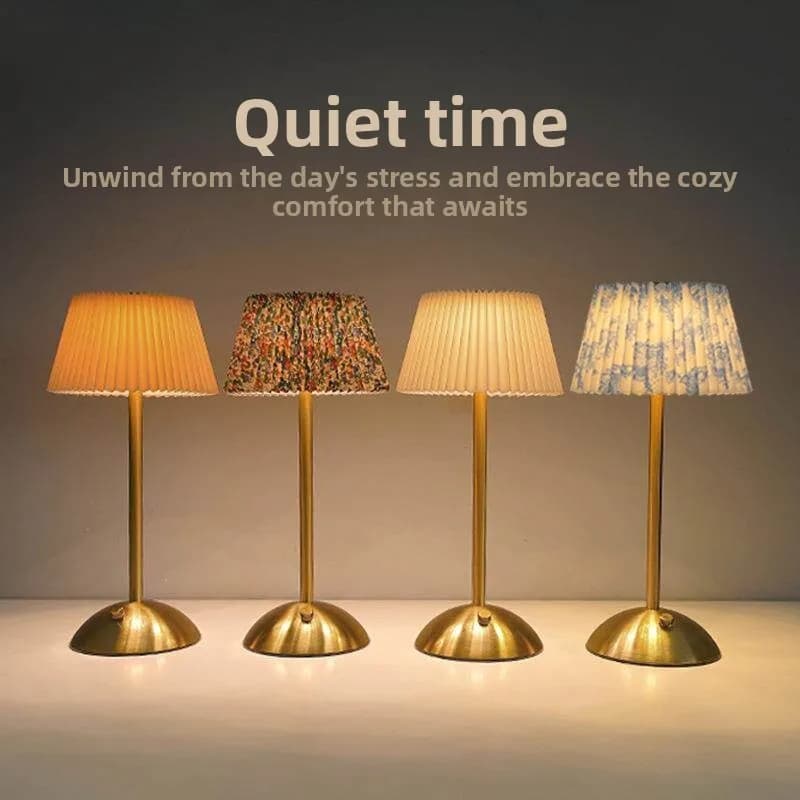 Eye protection desk lamp pleated touch charging pleated lamp warm romantic bedroom creative student night light