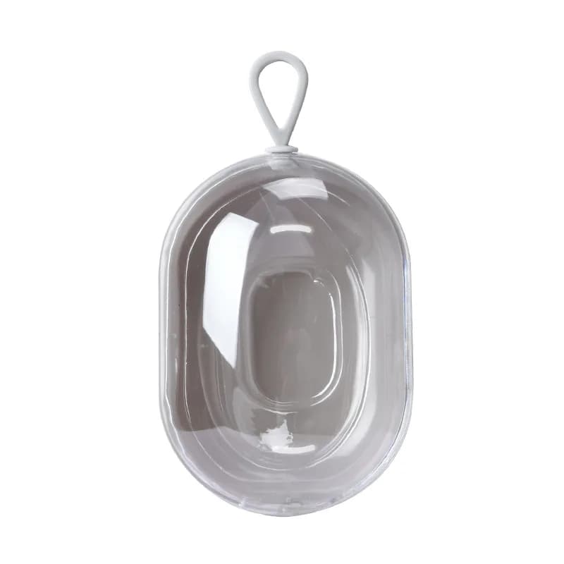 Scatola trasparente per asciugare e conservare spugnette da trucco, supporto per spugnette, porta spugnette, 1 pezzo, porta spugnette a forma di uovo per cosmetici.