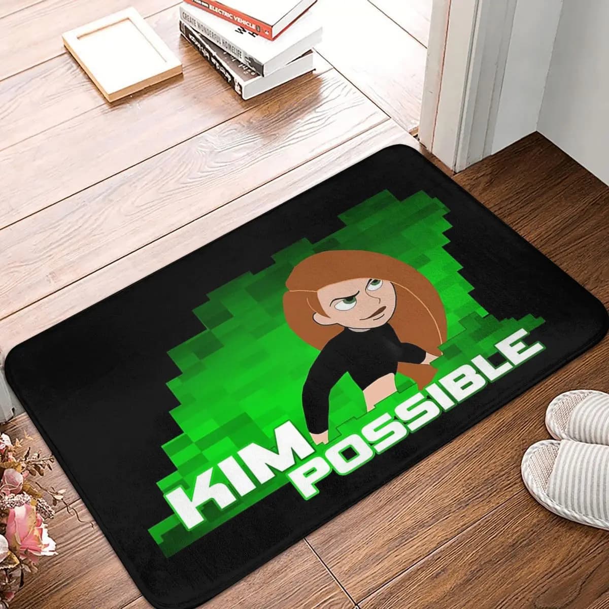 Kim Possibile Anime Luce verde Zerbino antiscivolo Tappetino Tappeto durevole per ingresso cucina Tappetini poggiapiedi camera da letto di casa