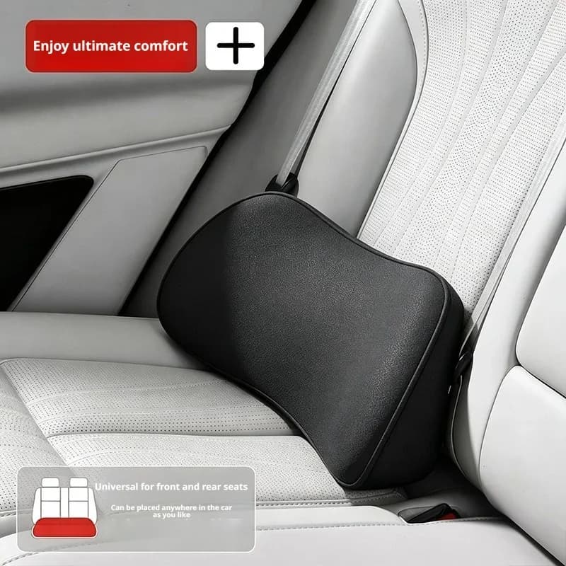Ergonomic Double Curved Lumbar Support Pillow Universal Car Office Chair Waist Cushion Back Support Pad for Auto