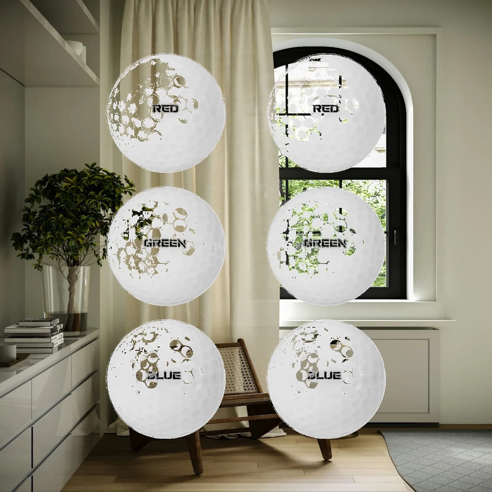 Glow Golf Balls Luminous LED Night Game Ball Set Golf Practice Supplies for Outdoor Indoor Use