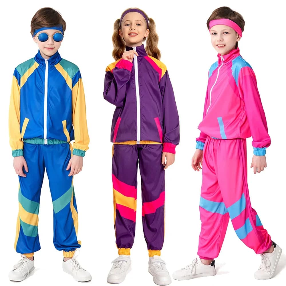 Party costume 70's and 80's, Vintage Sports suit, retro clothing Hip Hop Hippie Disco