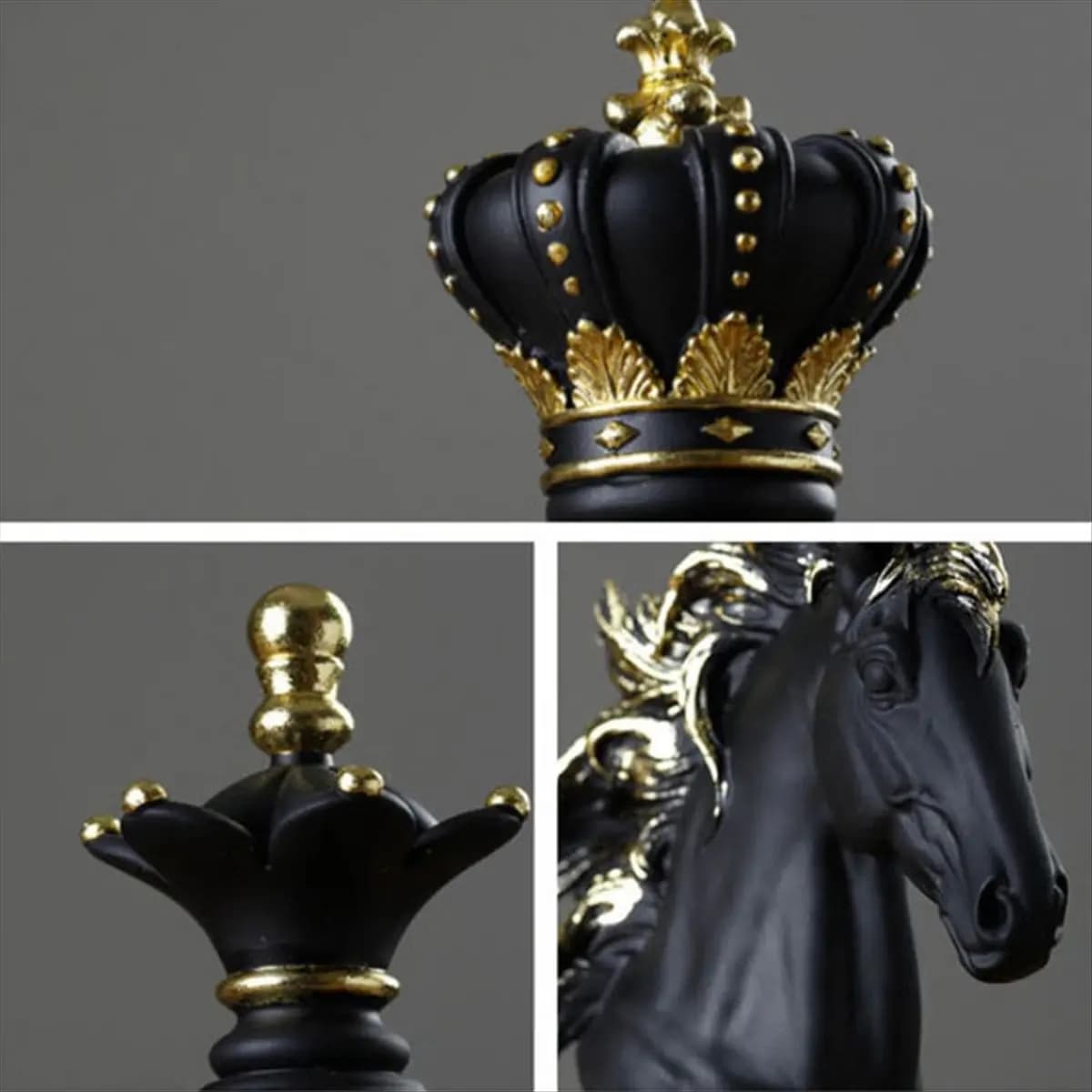 Delicioso - Scacchi Decorazione in resina Ornamento Figurine da ufficio Collezione di statue Queen Knight Oggetto Modelli scultati di pezzi degli scacchi A