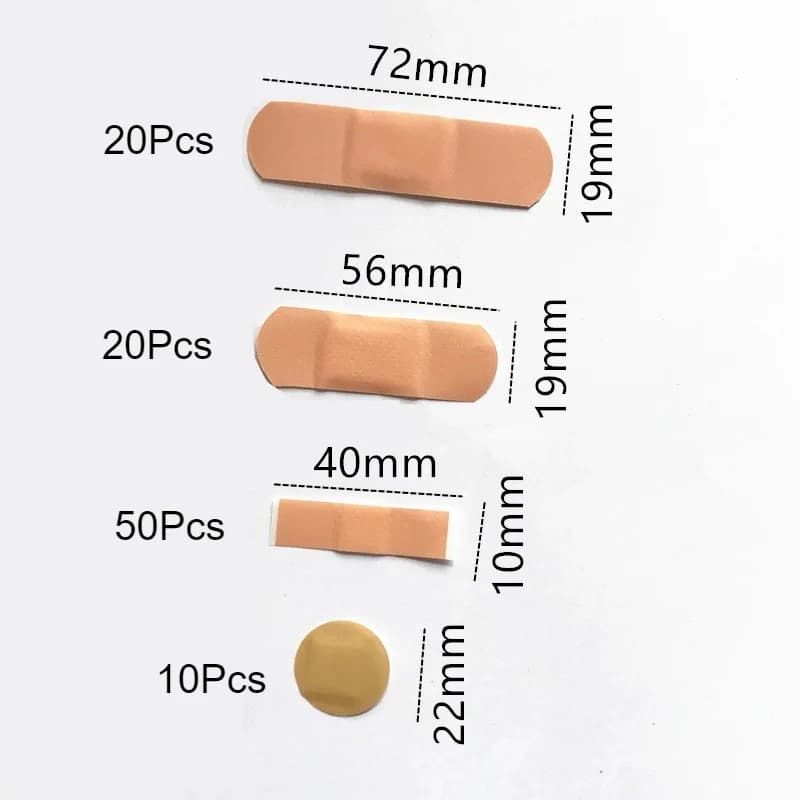 100 pz/lotto Traspirante Cerotto Impermeabile Bende Adesive di Primo Soccorso Medicazione Della Ferita Patch Nastro Gesso Kit Di Emergenza