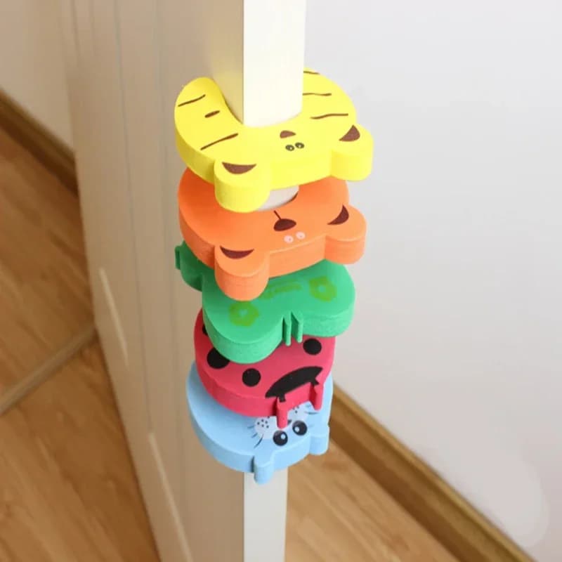 5 pz/lotto Porte In Silicone Porte Fermaporta Decorativi Cura di Sicurezza Del Bambino Del Fumetto Animale Jammer Protezione Dei Bambini Del Capretto