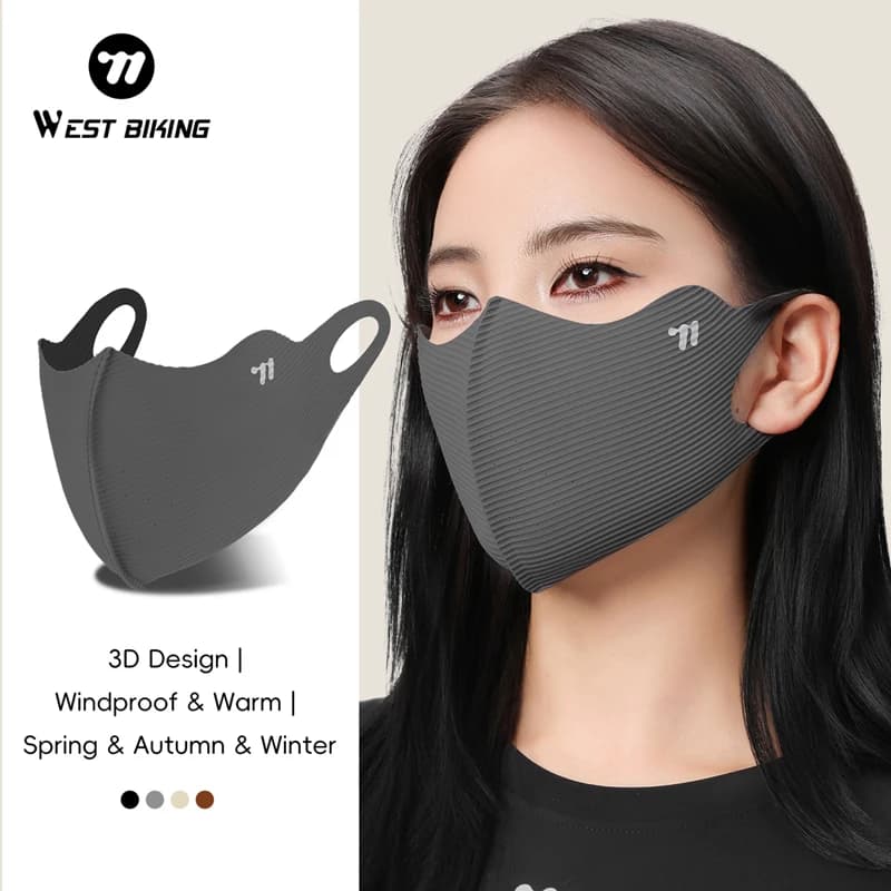 3D West Biking Mask Autumn Winter Windproof UV Protection Breathable Sports Mask in Outdoor Sports Fabric