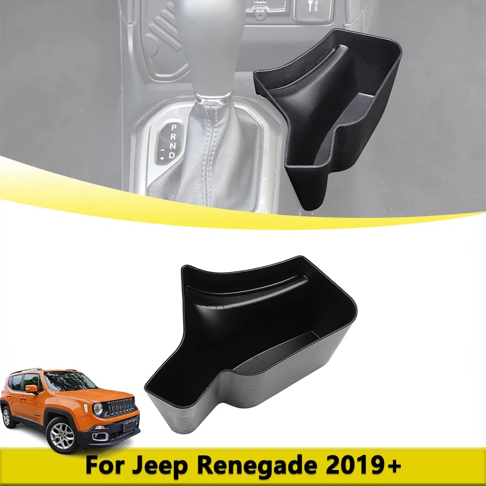 Scatola portaoggetti per organizzatore cambio per Jeep Renegade 2019-2023 2024 2025 Vassoio portaoggetti per controllo centrale Accessori interni auto
