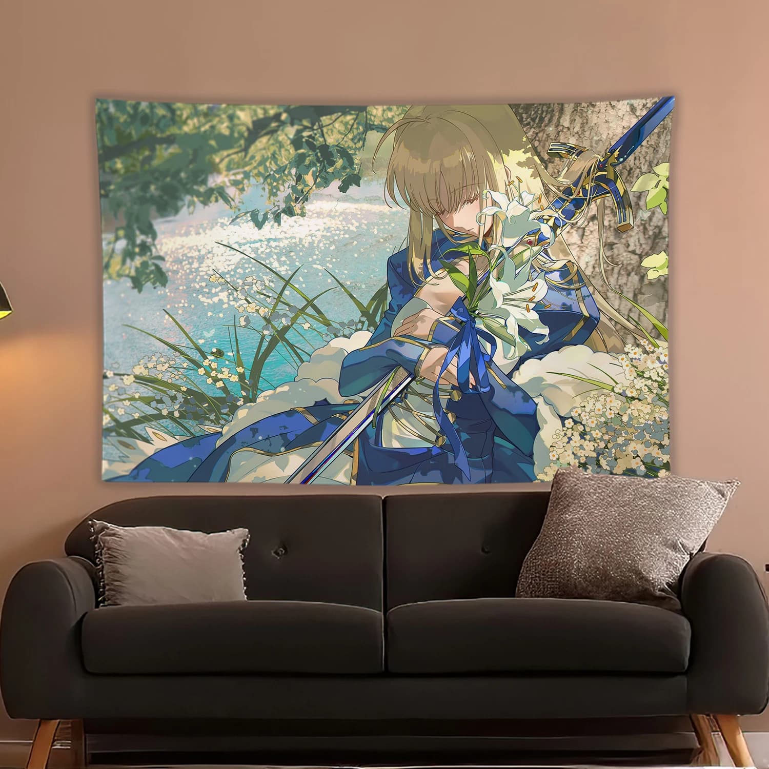 Anime FATE Stampato Arazzo Tarocchi Carta Hippie Appeso a parete Camera calda Banner Dormitorio Decorazione della camera da letto Decorazione del partito