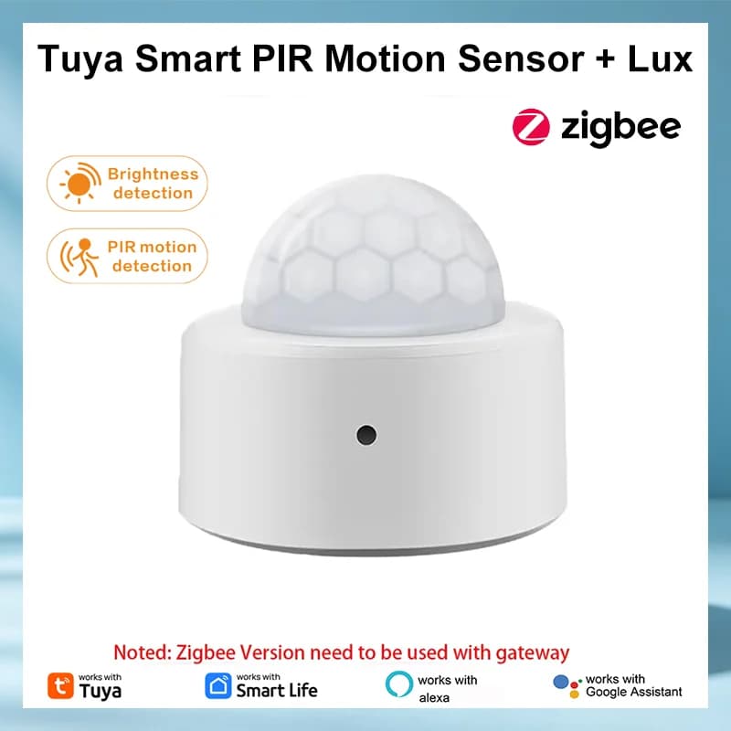 Tuya ZigBee Light Sensor Luminance Sensor Smart Illumination Brightness Detector Home Automation with Smart Life Device Linkage
