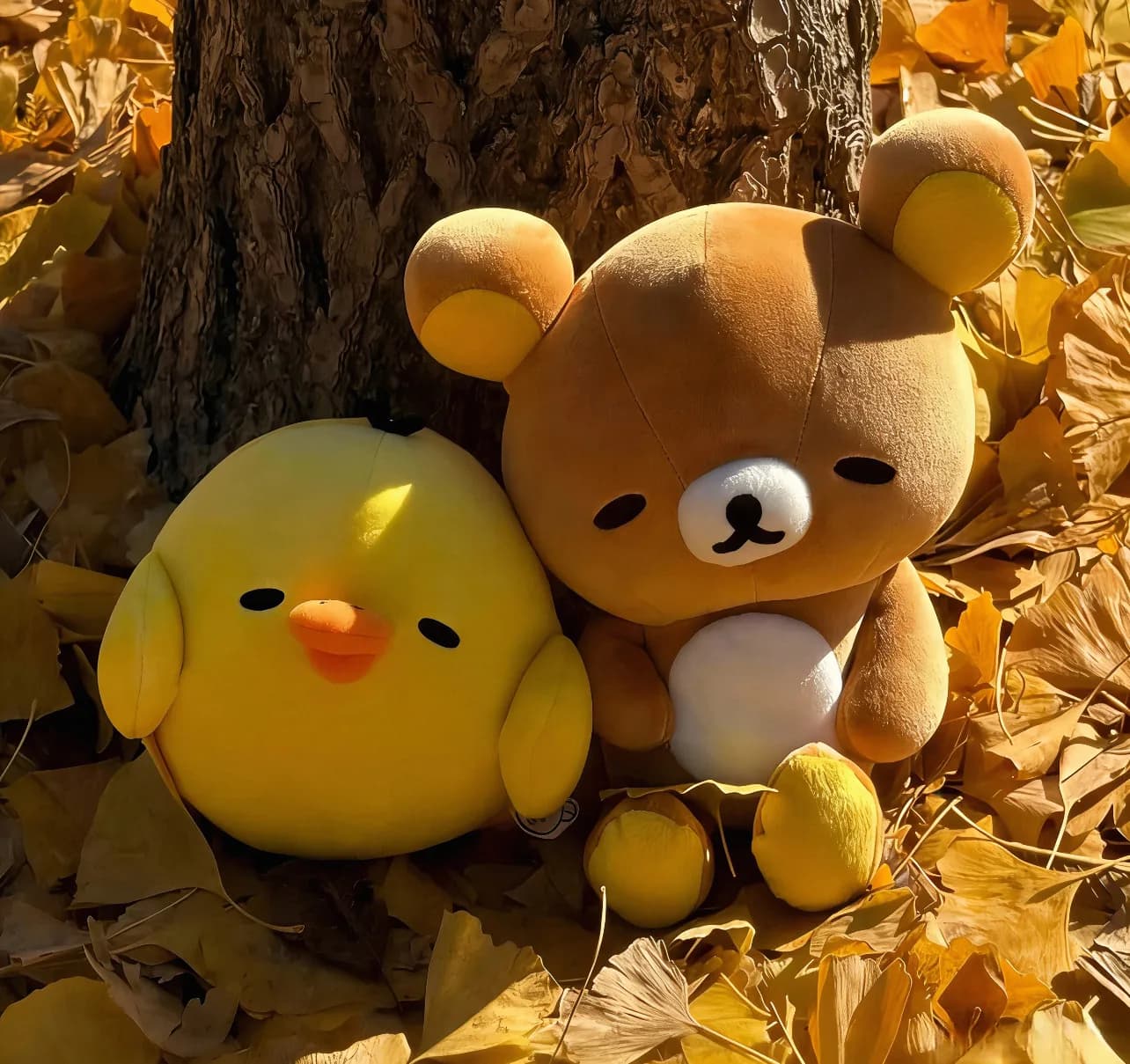 Kiiroitori And Rilakkuma Soft Plush Toy Stuffed Doll Cute Bag Pendant Home Decoration Fluffy Comfort Sofa Ornaments Pillow Gift