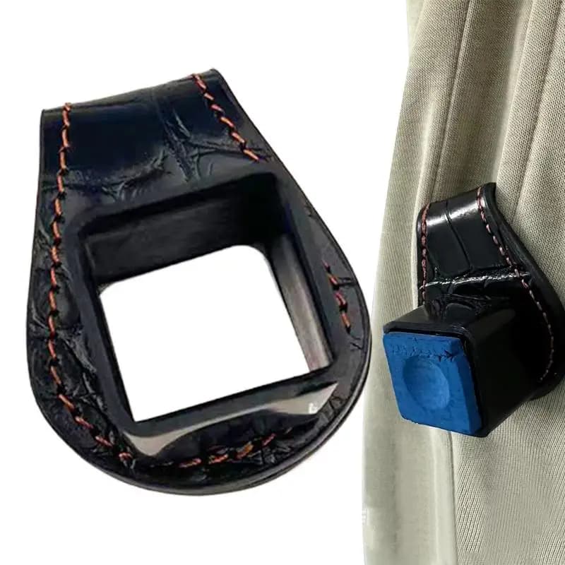 Porta gesso per stecca da biliardo Custodia per gesso da biliardo con clip da cintura Accessorio sportivo Portaoggetti magnetico portatile per giocatori di giochi di hobby Palestra di casa