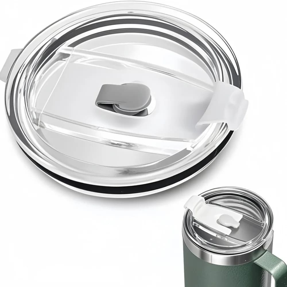 30/20 Oz Ice King Coperchio della tazza di plastica trasparente a prova di spruzzi Silicone scorrevole Coperchio della tazza per tazza Speciale Coperchio di chiusura del coperchio di paglia
