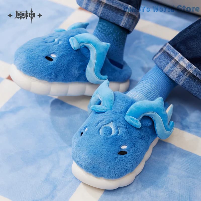 MiHoYo Neuvillette Pantofole Genshin Impact Scarpe Ufficiale Originale Neuvillette Serie di Impressioni a Tema Pantofole da Casa Regali