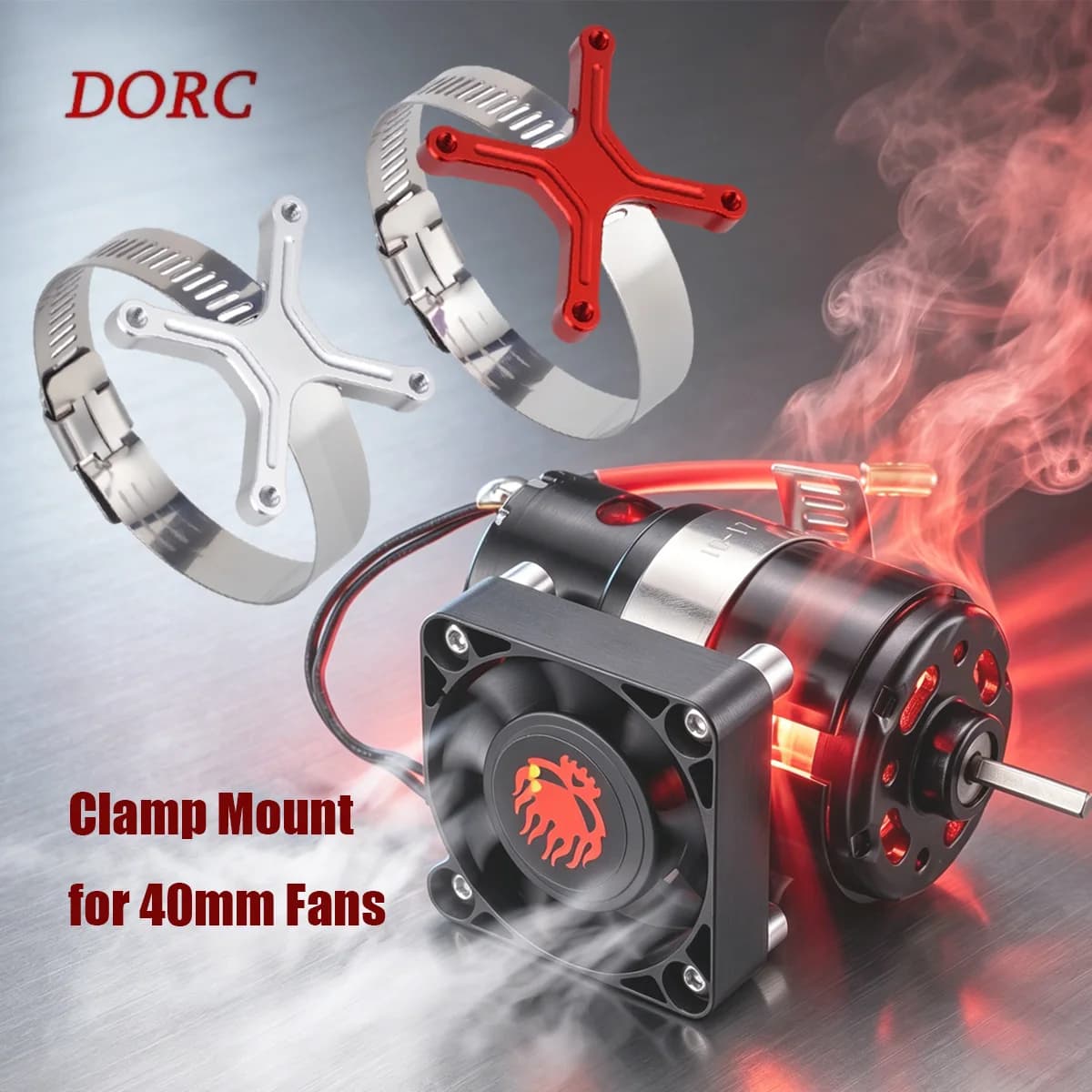 Universal Adjustable Fan Mount 30-49mm Wide Range for 1/8 1/10 RC Brushless Motor Hobbywing Rocket Series Cooling Fan Heat Sink