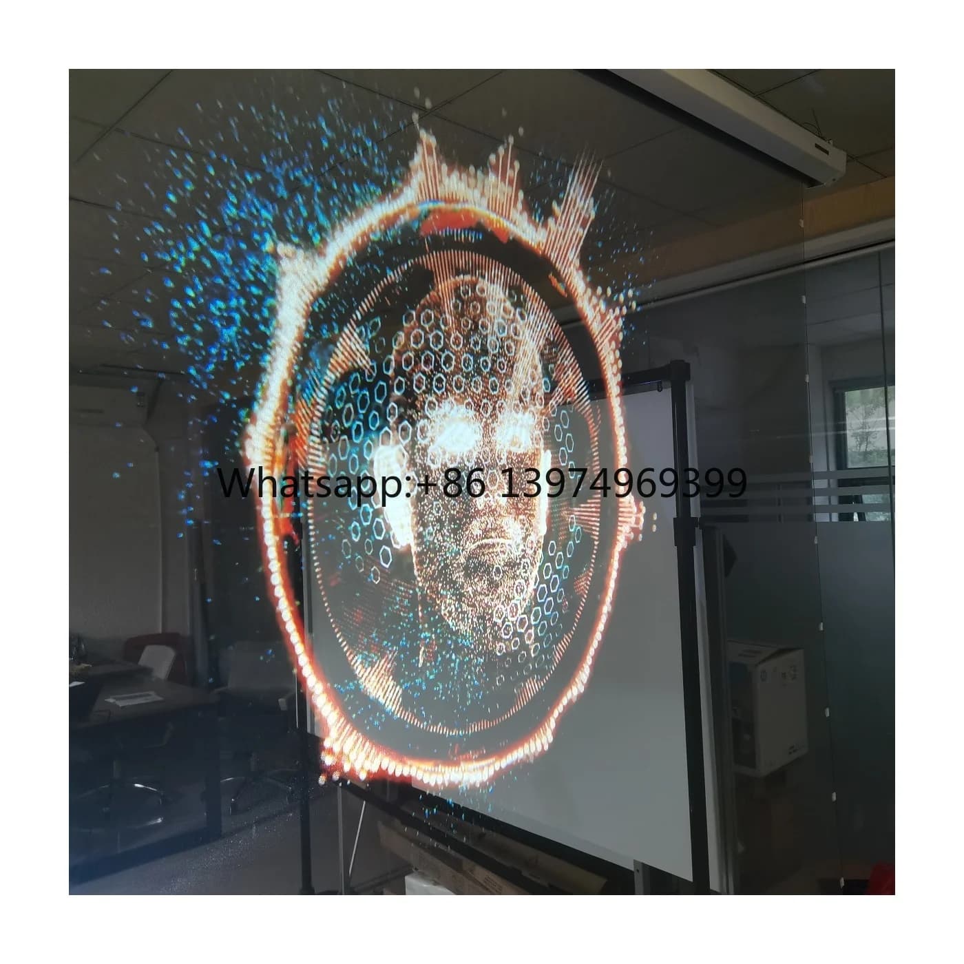 Immersive Wedding Holographic Projector Screen Luxury Banquet Hall 3D Romantic Hologram Gauze Tulle