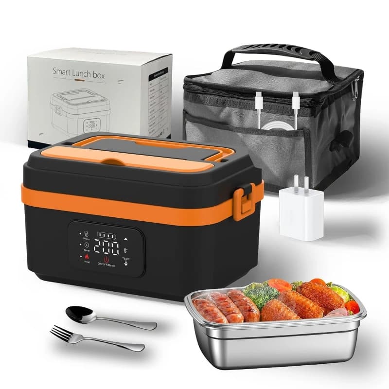 Nuova scatola per il pranzo elettrica portatile aggiornata, ricaricabile, senza acqua, per la conservazione del calore, per lavoro/viaggio