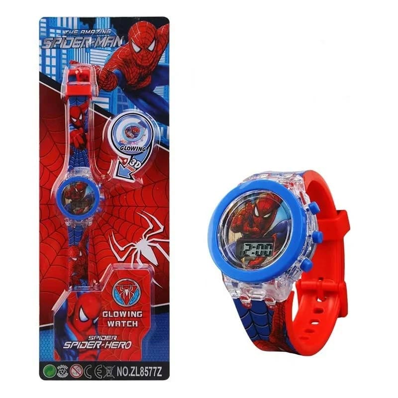 Anime Flash Spider Man Hulk Children's Watch Boy Cartoon Avenger Kids Watch Boy Girl Student Watch Gift
