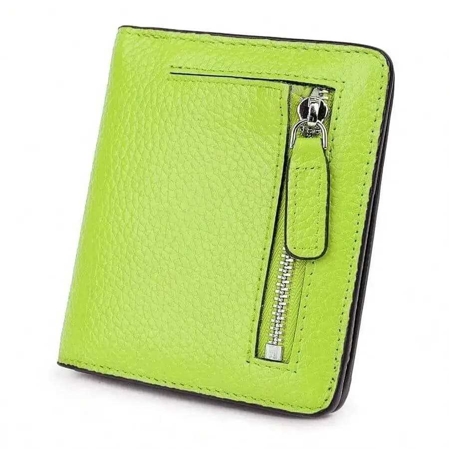 AINIMOER Portafoglio piccolo in pelle da donna, porta carte di credito da donna con blocco RFID, mini borsa tascabile bifold da donna