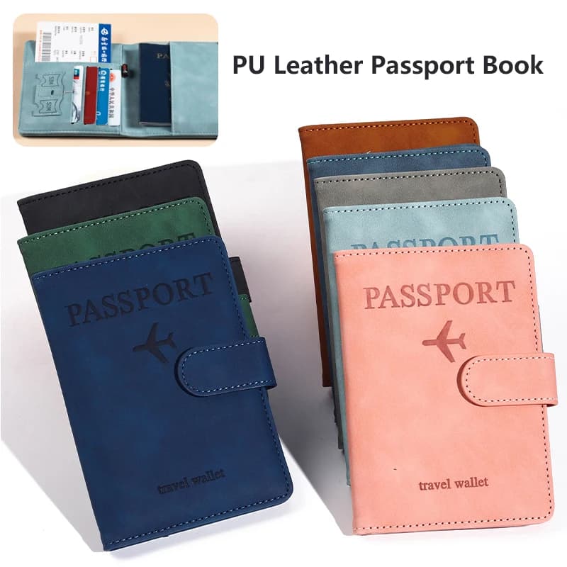 Custodia per porta passaporto antimagnetico e antifurto custodia per porta carte di credito da viaggio portafoglio per passaporto in pelle per donna/uomo copertina per passaporto