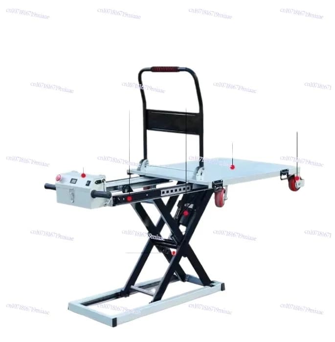 Carrello Piattaforma Elevatrice Idraulica Elettrica a Forbice per Carichi Pesanti 300Kg 500Kg
