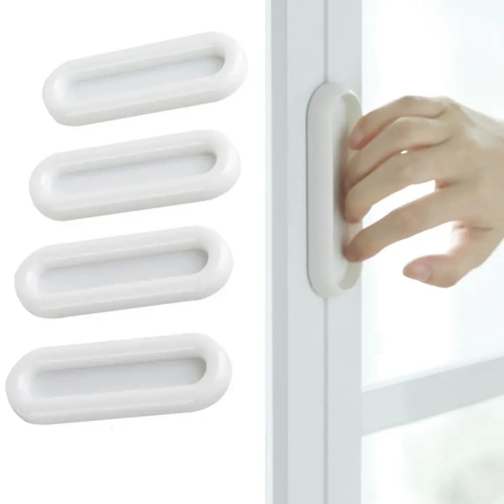 4 pezzi manopole per porte autoadesive ovali resistenza adesiva antiscivolo maniglie antiscivolo maniglie per porte ausiliarie universali