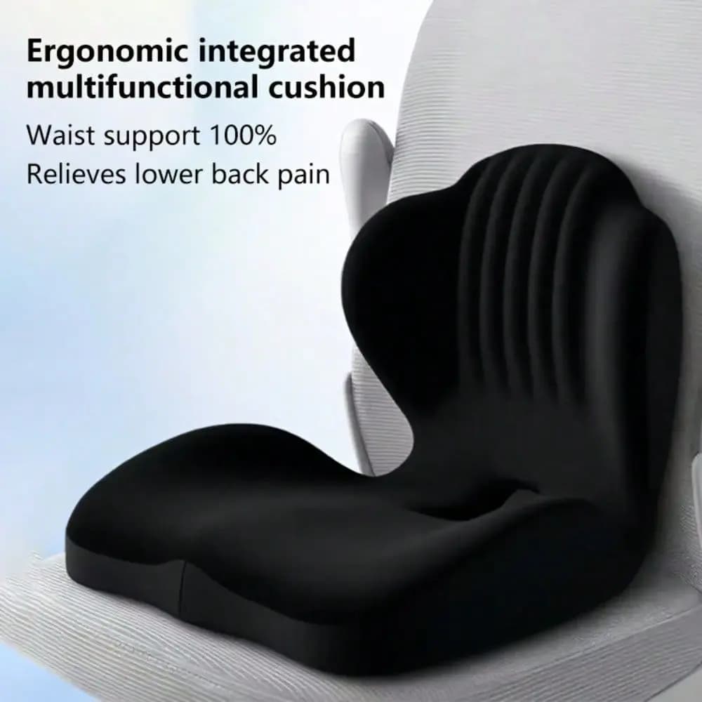 Cuscino ergonomico in schiuma con supporto lombare, design cavo traspirante per ufficio, auto, casa, comfort per tutto il giorno per sedute prolungate