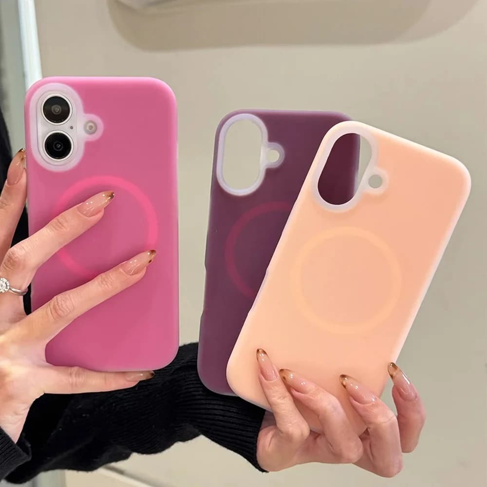 Liquid Silicone Candy Jelly For Magsafe Magnetic Case For iPhone 17 12 13 14 15 16 Pro Max Plus Thicken Shockproof Bumper Cover