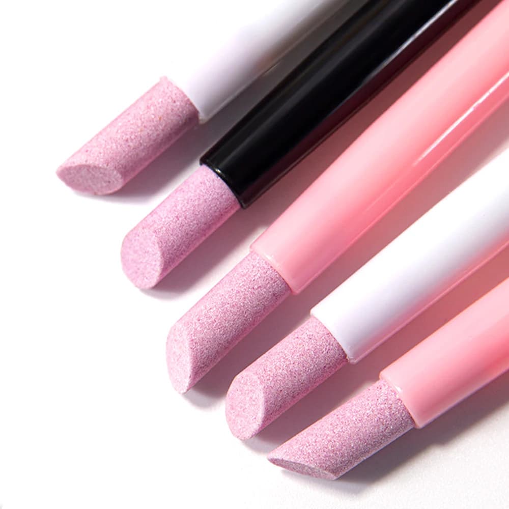 Set of Pens in Quartz for Manicure 130mm, Removal of Dead Leather and Cuticol, Pen in Quartz for Fine Grinding, Spingicuticole in Quarzo Stone